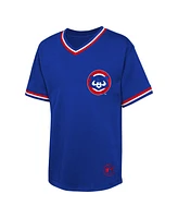 Outerstuff Big Boys and Girls Royal Chicago Cubs Relief Pitcher V-Neck T-Shirt