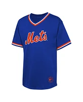 Outerstuff Big Boys and Girls Royal New York Mets Relief Pitcher V-Neck T-Shirt