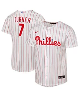 Nike Big Boys and Girls White Trea Turner Philadelphia Phillies Home Replica Player Jersey