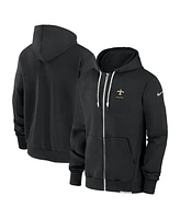 Nike Men's Black New Orleans Saints Sideline Performance Full-Zip Hoodie Sweatshirt