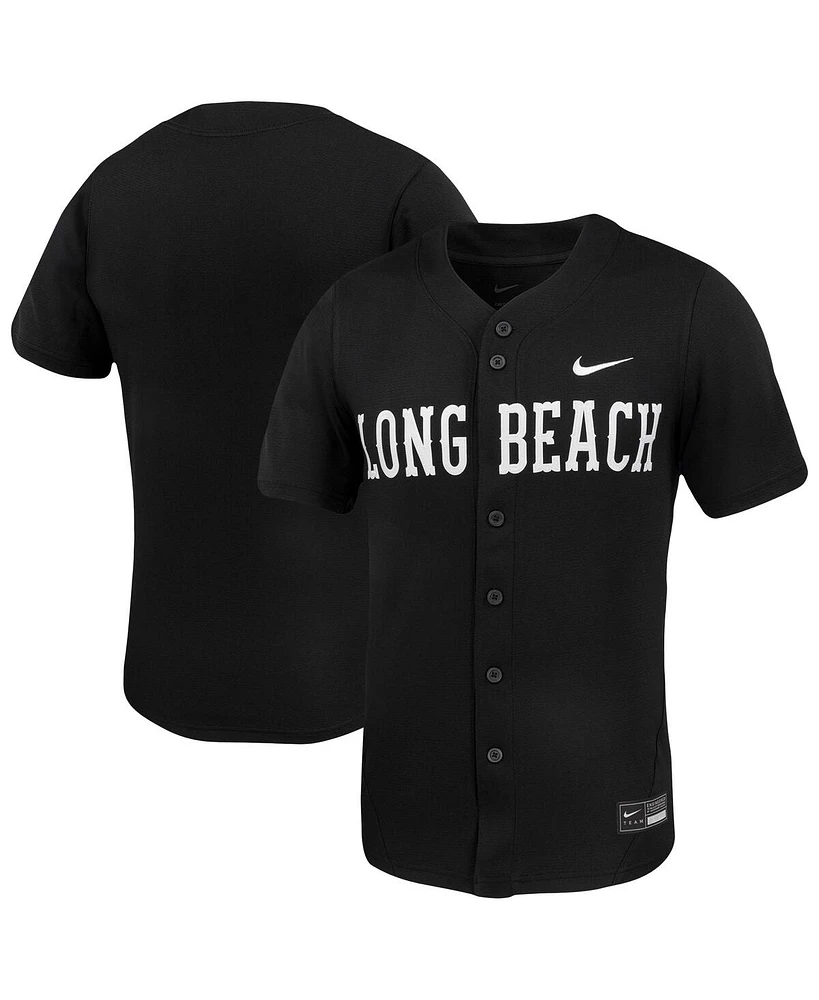 Nike Men's Black Cal State Long Beach The Replica Baseball Jersey