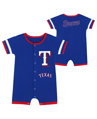 Outerstuff Baby Boys and Girls 2-Piece Blue Texas Rangers Double Hit Coverall Set
