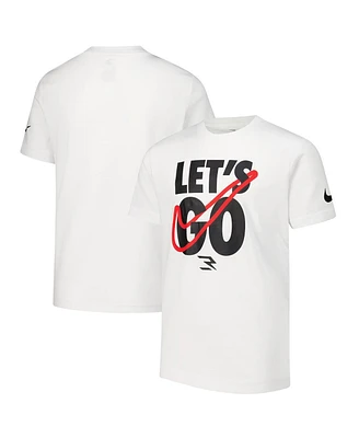 Nike 3BRAND by Russell Wilson Big Boys and Girls White Let's Go T-Shirt