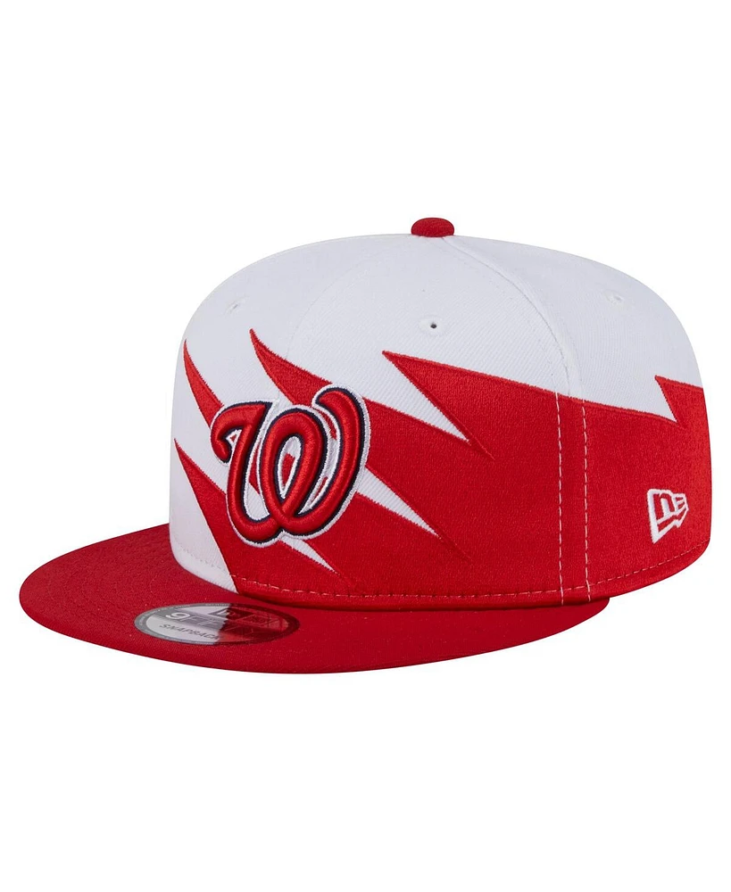 New Era Men's Red/White Washington Nationals Jagged 9FIFTY Snapback Hat