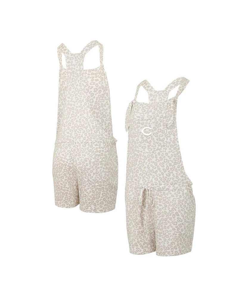 Concepts Sport Women's Cream Cincinnati Reds Montana Hacci Knit Overalls Romper