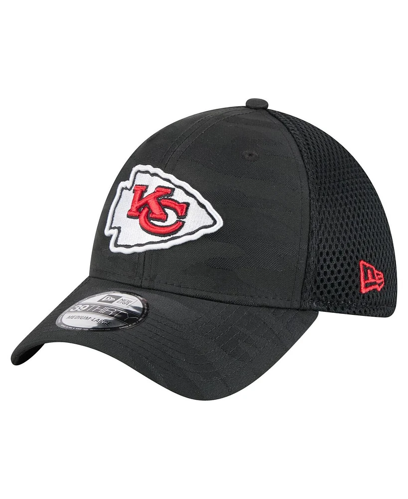 New Era Men's Black Kansas City Chiefs Active Camo 39THIRTY Flex Hat