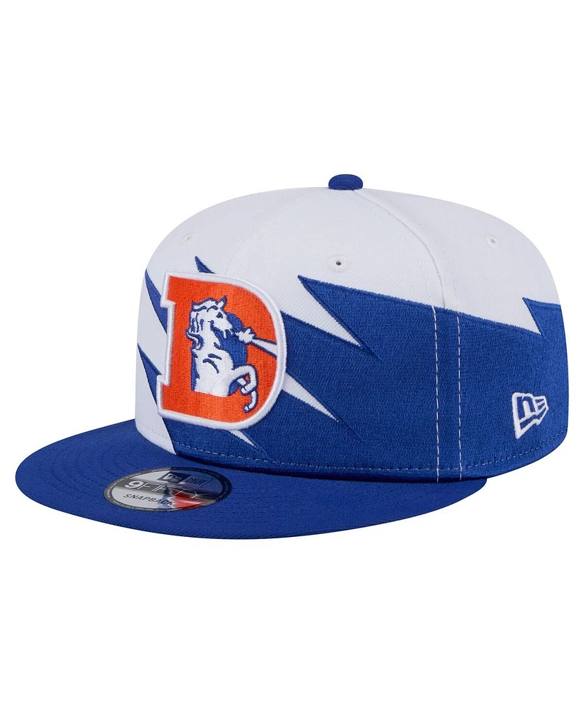 New Era Men's Royal Denver Broncos Throwback Jagged 9FiFTY Snapback Hat