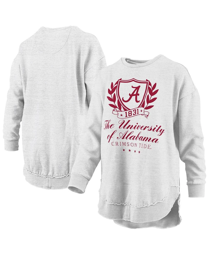 Pressbox Women's Heather Gray Alabama Crimson Tide Field Day Melange Poncho Pullover Sweatshirt