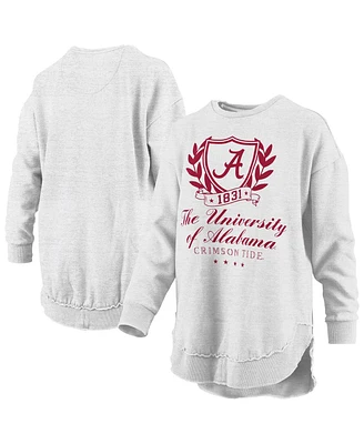 Pressbox Women's Heather Gray Alabama Crimson Tide Field Day Melange Poncho Pullover Sweatshirt