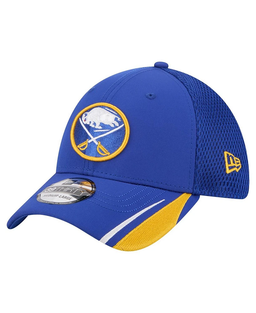 New Era Men's Royal Buffalo Sabres Linear Featherweight 39THIRTY Flex Hat