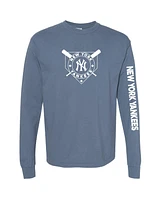 Soft as a Grape Women's Navy New York Yankees Pigment Dye Long Sleeve T-Shirt