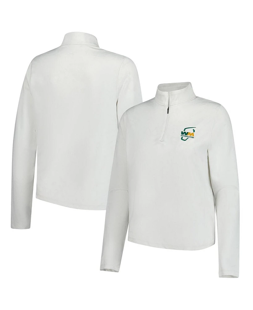 Under Armour Women's White 2025 Wm Phoenix Open Rose Jacquard Quarter-Zip Top