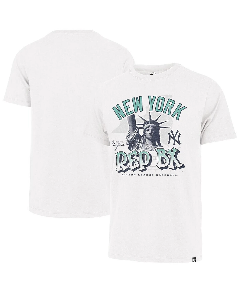 '47 Brand Men's White New York Yankees Distressed Statue T-Shirt
