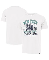 '47 Brand Men's White New York Yankees Distressed Statue T-Shirt