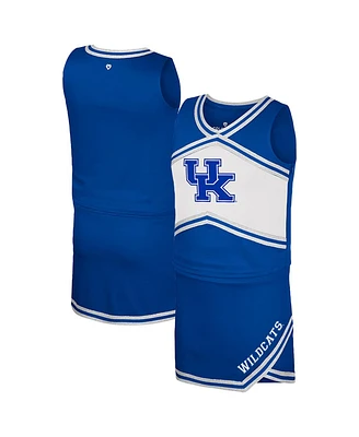 Colosseum Big Girls 2-Piece Royal Kentucky Wildcats Cheerleader Top and Skirt Set