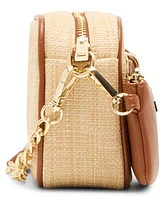 Madden Girl Millies Straw Camera Mini Crossbody Bag