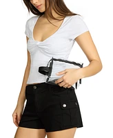 Madden Girl Eddiec Clear Zippered Pouch