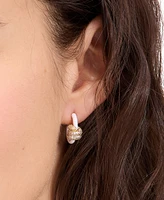 kate spade new york Small Pave Knot Hoop Earrings, 0.62"