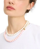 kate spade new york Pearlie Bead & Imitation Pearl Necklace, 34" + 3" extender