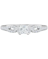 Diamond Princess-Cut Engagement Ring (1/2 ct. t.w.) in 14k White Gold