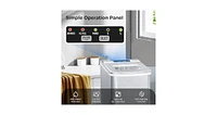 Zafro Compact Countertop Ice Maker, Self-Cleaning, 26 lbs/24 hours, 9 ice cubes in 6 minutes, Portable for Home, Office, Bar, Party, Comes with 2 Size