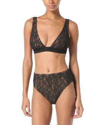 Michael Michael Kors Womens Lace Tie Back Bikini Top Lace High Waist Bottoms