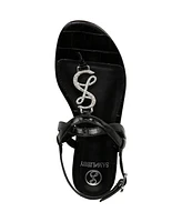 Sam and Libby Women's Pearl T Strap Thong Flat Sandals