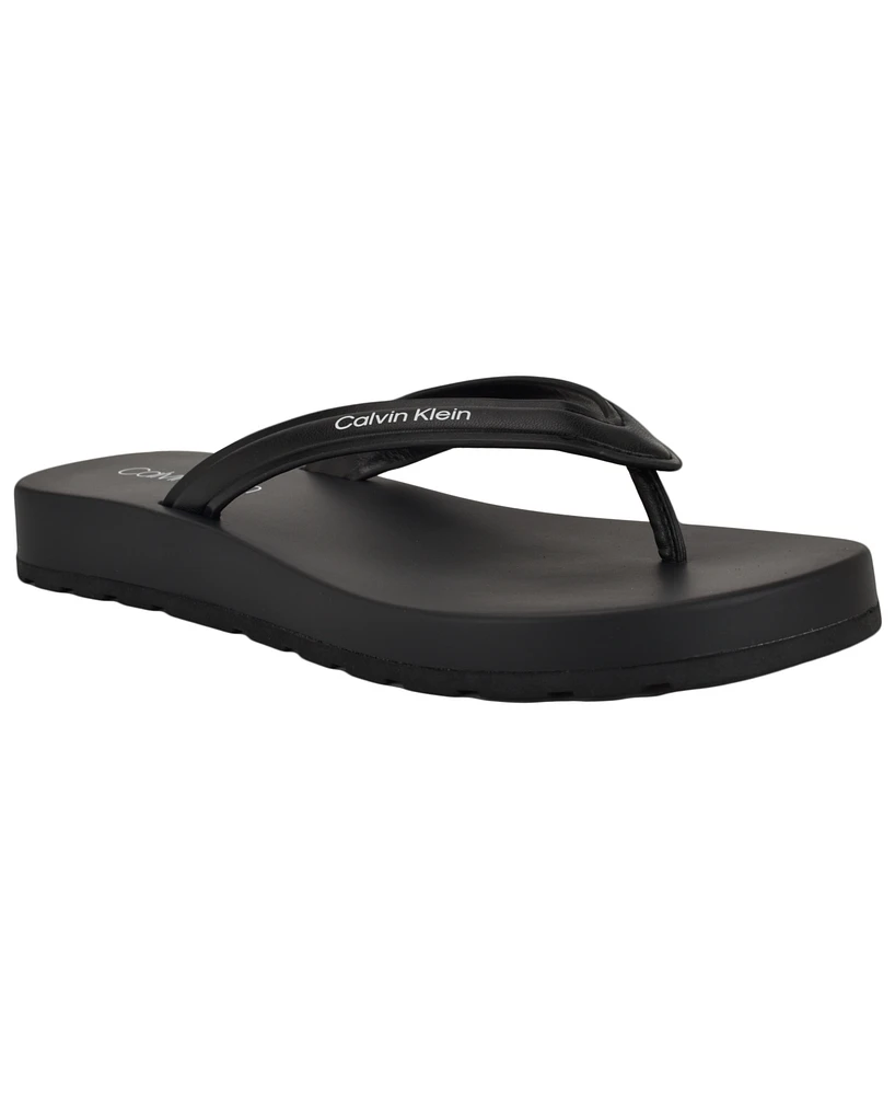 Calvin Klein Women's Waves Flat Thong Sandals
