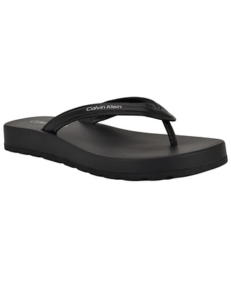 Calvin Klein Women's Waves Flat Thong Sandals