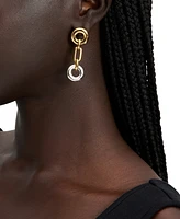 kate spade new york Two-Tone Interlock Linear Drop Earrings