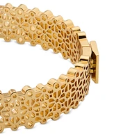 kate spade new york Gold-Tone Spade Flower Lace Thin Bangle Bracelet