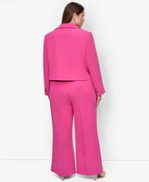 Dkny Plus Aero Crepe Button-Front Jacket