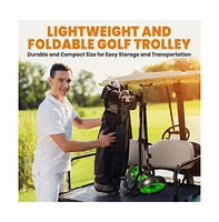 Jovial 2-Wheel Golf Pull Cart with Adjustable Handle and Foot Brake