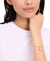 Kate Spade New York Gold-Tone Mixed Stone Shell Charm Bracelet