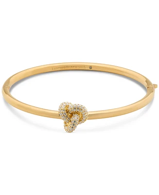kate spade new york Gold-Tone Pave Double Knot Bangle Bracelet