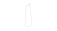 White Rhodium Open Cz Clover Station Long Necklace
