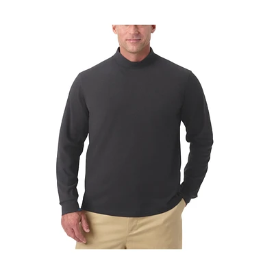 KingSize Big & Tall Mock Turtleneck Long-Sleeve Cotton Tee