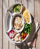 TarHong 8-Piece Divided Server with Lazy Susan and Lid