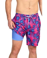Tailorbyrd Men's Hibiscus Bliss Swim Shorts