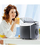 Zafro Ice Makers Countertop with Self-Cleaning, 9 Bullet Ready 6Mins, 26.5Lbs/24Hrs, Portable Maket Handle/Ice Scoop/Basket for Home/K