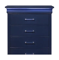 Solid Wood Five-Drawer Chest with Led Lighting for Bedroom Storage