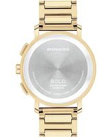 Movado Men's Bold Evolution 2.0 Swiss Quartz Chrono Ionic Plated Light Gold Steel Watch, 42mm