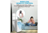 Zafro Portable Air Conditioner, 10000 Btu for Room up to 450 sq. ft, Portable Ac with Dehumidifier & Fan, 2 Fan Speeds, 24H Timer, Remote Control, Ene