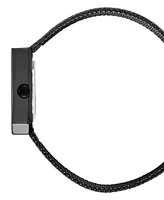 London Fog Unisex Cavern Black Alloy Mesh Watch, 24mm