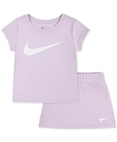 Nike Toddler Girls Short-Sleeve T-Shirt & Scooter Skort, 2 Piece Set