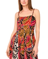 Vince Camuto Women's Printed Inverted-Pleat Maxi Dress