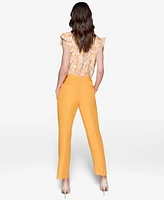 Karl Lagerfeld Paris Women's Pleat-Front Straight-Leg Ankle Pants