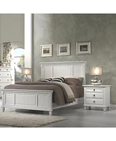 Spacious Plantation Nightstand with Three Drawers for Bedside Essentials
