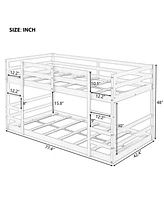 Space-Saving Dual Ladder Bunk Bed for Shared Bedrooms