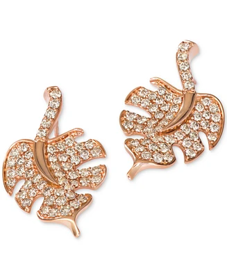 Le Vian Nude Diamond Leaf Stud Earrings (1-1/4 ct. t.w.) in 14k Rose Gold